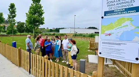 Área canina en San Martín del Pino.