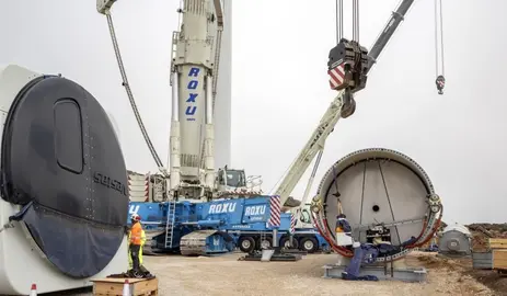 Obras del parque eólico del Escuedo.