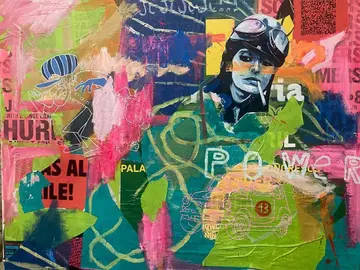 Obra en la muestra de Víctor Cuerno.