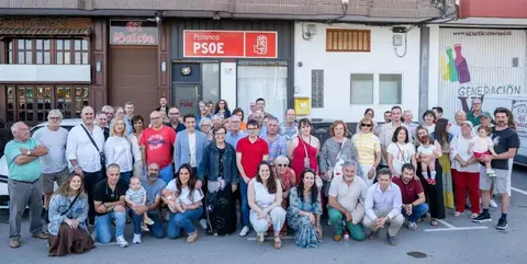 Representantes del PSOE en el acto.