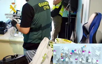 Detención e intervención de cocaína.