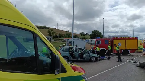 Accidente en el municipio de Meruelo.