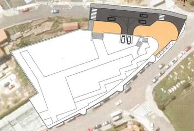 Plano del aparcamiento subterráneo en Liencres.