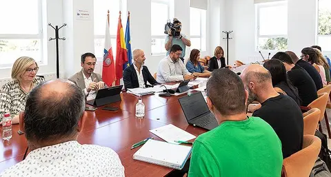 Un momento de la mesa de negociación.