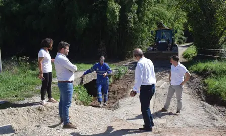 Obras de mejora de la red de agua.