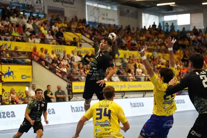 Un momento del partido.