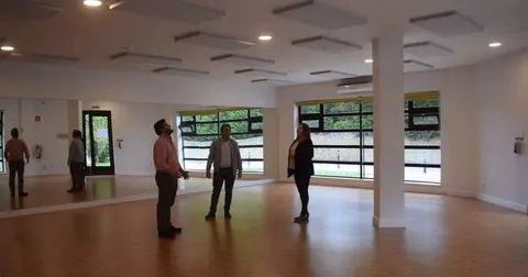 Obras en el local municipal de Oruña.