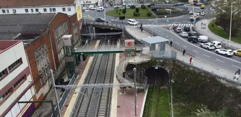 Vías del tren de Camargo a Santander.