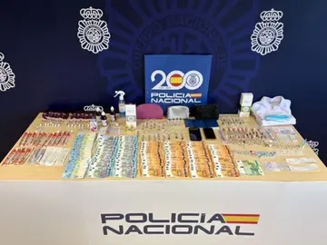 Material incautado por la Policía Nacional.