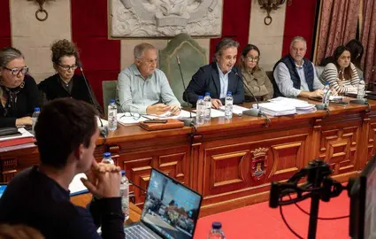 Concejales y el alcalde en el Pleno de Camargo.