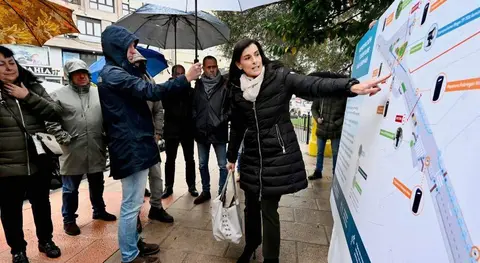 La alcaldesa de Santander, Gema Igual, explica la actuación.