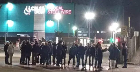 Huelga de los trabajadores de Tycsa.