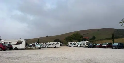 Autocaravanas en el municipio de Miengo.