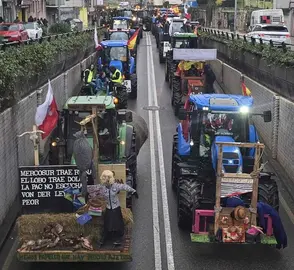 Tractorada en Santander.