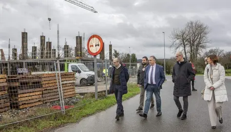 Las autoridades pol&iacute;ticas visitaron las obras en Escalante.