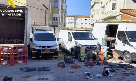 Furgonetas intervenidas.