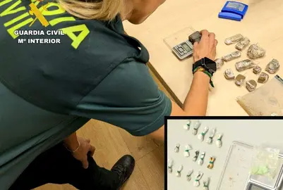Droga intervenida en Laredo.