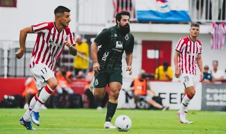 Villalibre durante el encuentro.