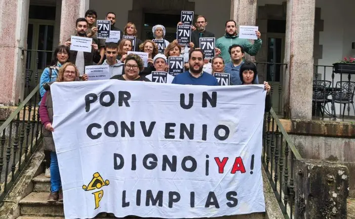 Trabajadores del Parador de Limpias.