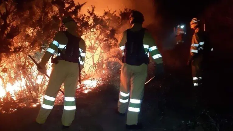Incendio forestal en Cantabria.