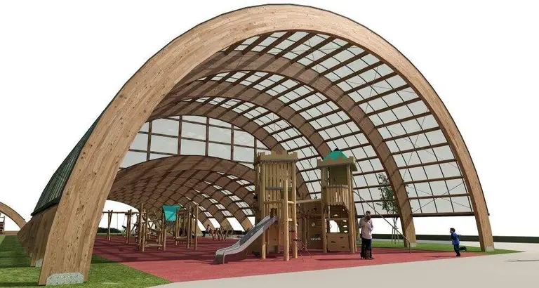 Zona de ocio en el parque de Las Llamas.