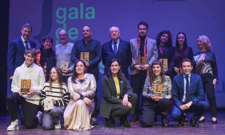 Premiados en la Gala de las Letras de Santander.