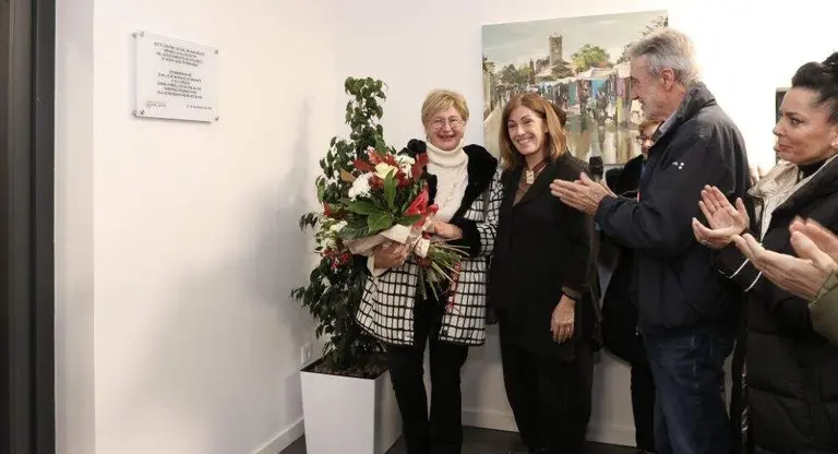 Un momento de la inauguración del centro cívico de Polanco.