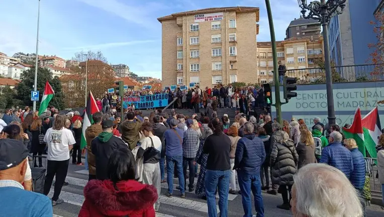 Un momento de la protesta en Puertochico.
