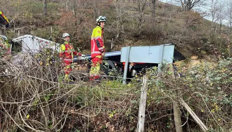 Lugar del accidente en Los Tojos.