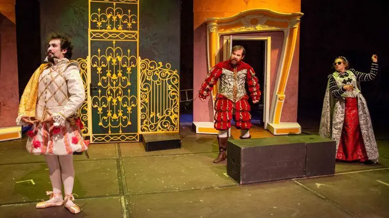 Un momento de la representaci&oacute;n de la obra de teatro.