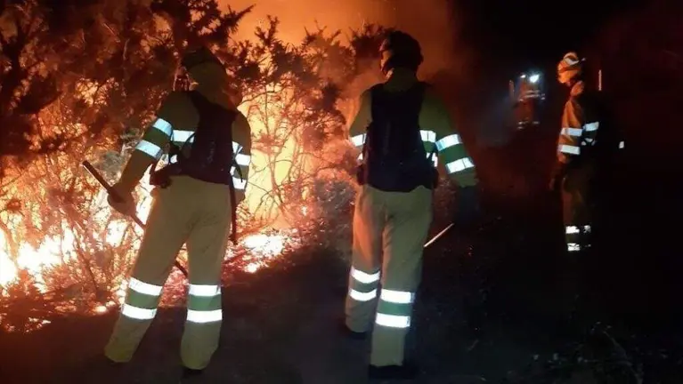 Incendio forestal en Cantabria.