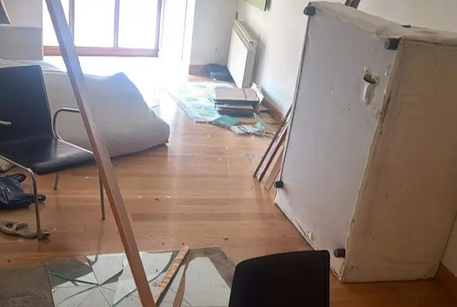 Estado del interior del piso.