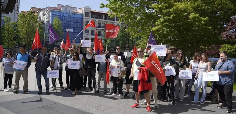 Concentraci&oacute;n de los trabajadores.