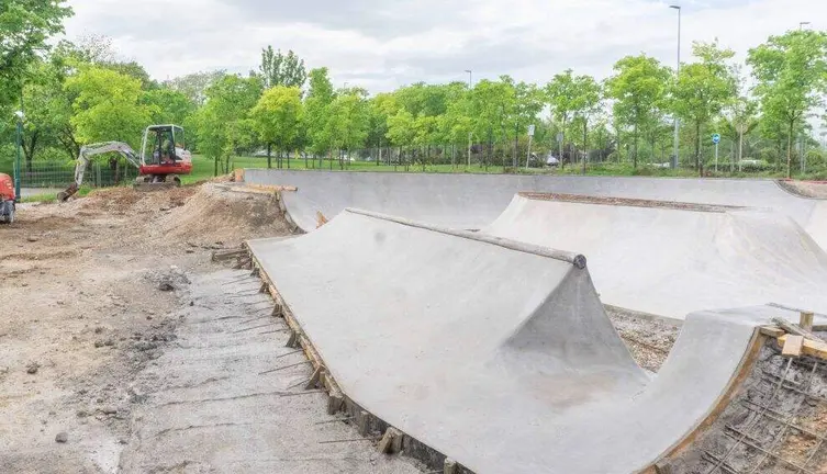 Obras del skatepark en Torrelavega.
