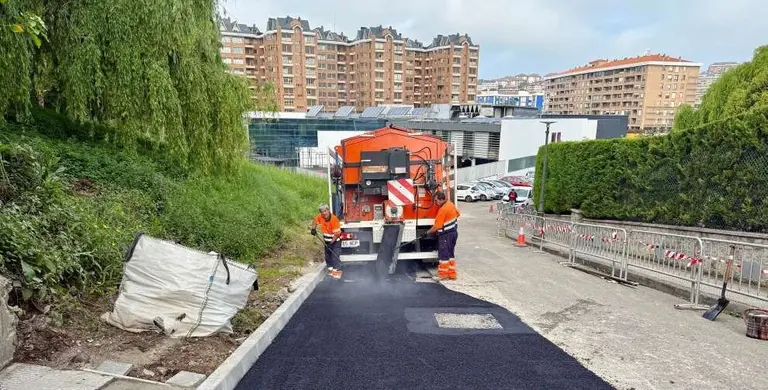 Estado de las obras en el vial en Santander.