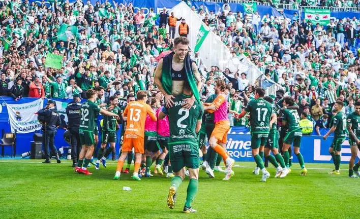 Celebraci&oacute;n de la victoria del Racing.