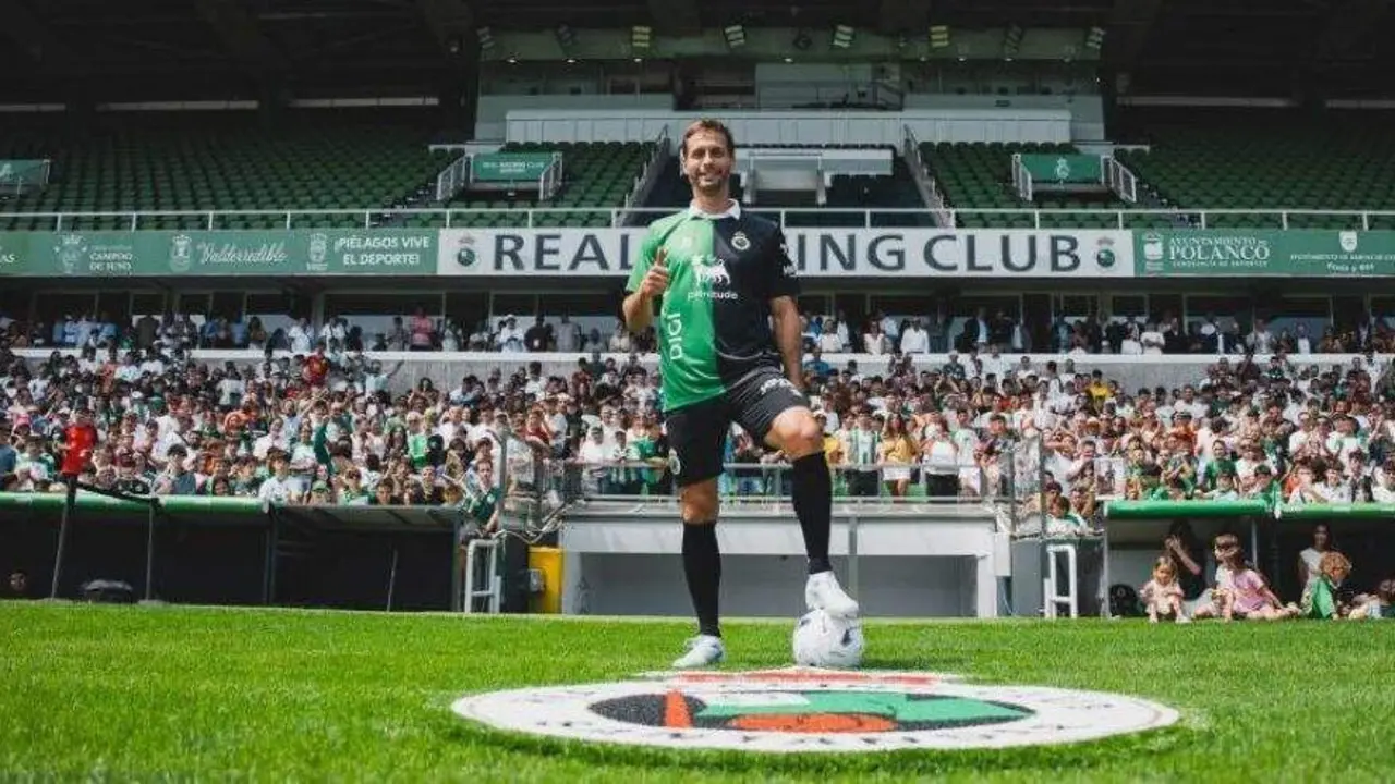 El jugador en Los Campos de Sport.
