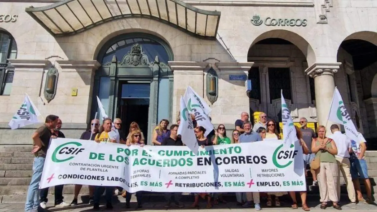 Concentraci&oacute;n de Correos en Santander.