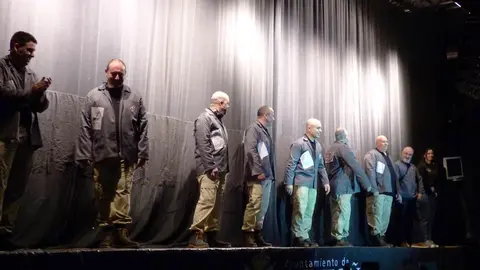 Los integrantes del Carnavaldelnorte tras dar el pregón de 2022. Nyka Goicoechea