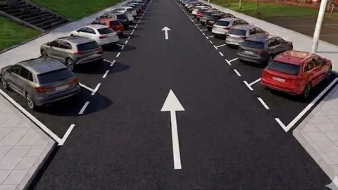 Zona de aparcamiento en El Alisal.