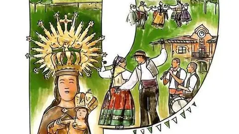 Primer premio del Concurso del cartel anunciador d elas Fiestas de la Virgen de Valencia.