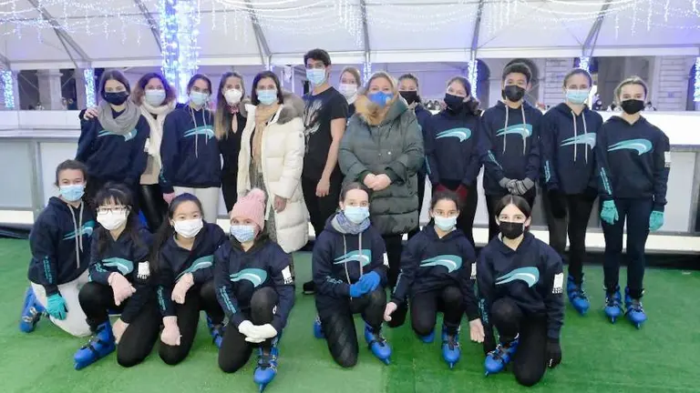 Inauguraci&oacute;n de la pista de hielo en Santander.