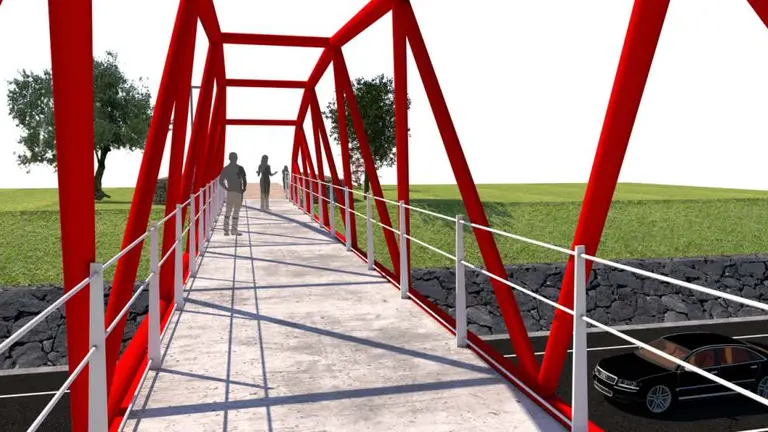 Anteproyecto de la pasarela en Santillana del Mar.