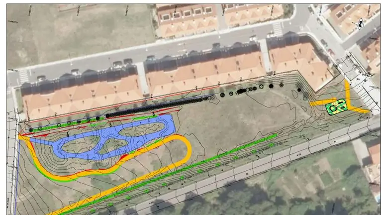 Zona que se acondicionar&aacute; en Castro Urdiales que ubica la pista de pump track.
