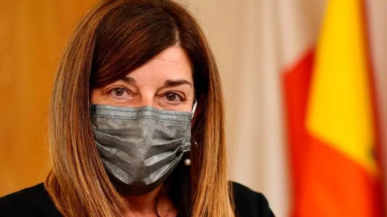 La presidenta del PP, María José Saénz de Buruaga.