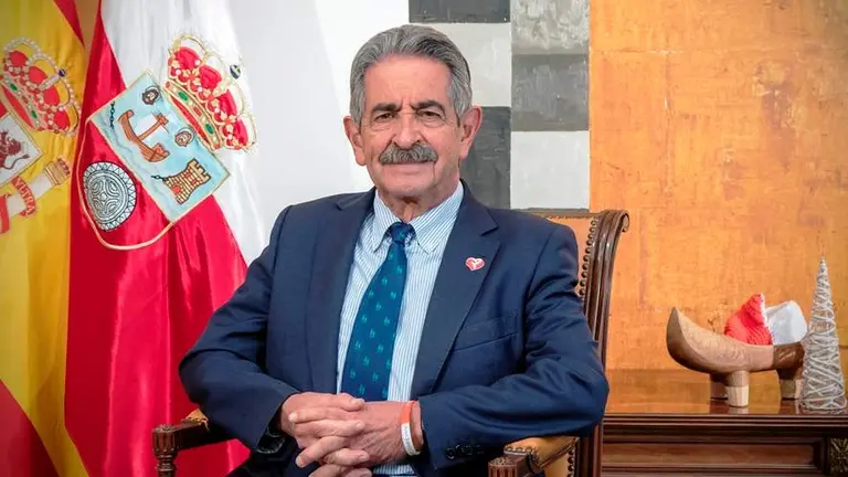 El presidente de Cantabria, Miguel Ángel Revilla, en su discurso de Navidad.