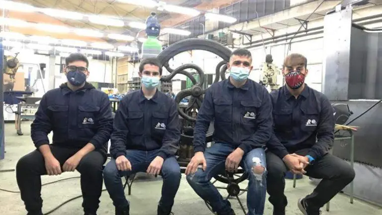 Los cuatro alumnos del instituto Nuestra Se&ntilde;ora de Los Remedios, en El Astillero.