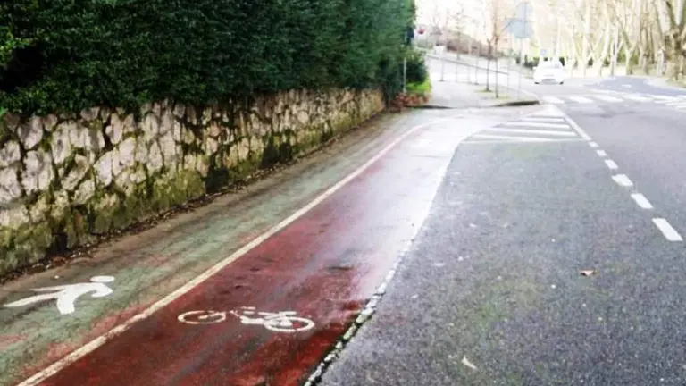 Carril-bici en Santander.
