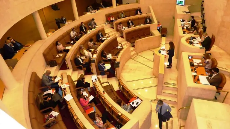 El PSOE y el PRC se votaron en contra en sus propuestas en el debate en el Pleno del Parlamento Cantabria. R.A.