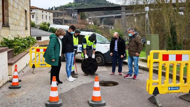 Obras de conexión a la Autovía del agua en Hazas de Cesto.